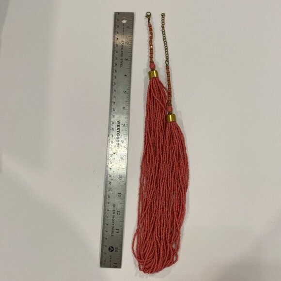 Pink beads Layered Necklace AB - Picture 6 of 6